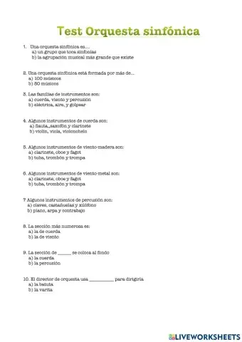 Test orquesta sinfónica