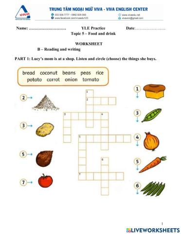 Idict 1-Unit 5-Skill practice-Reading and writing