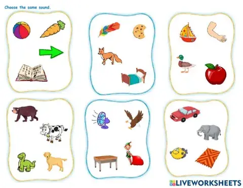 Choose the same sound A-F