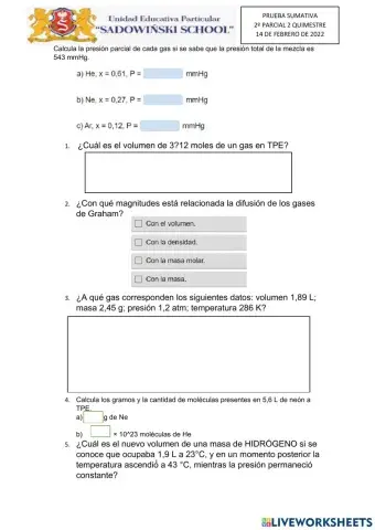 Sumativa 2º parcail 2º quimestre 2º bgu