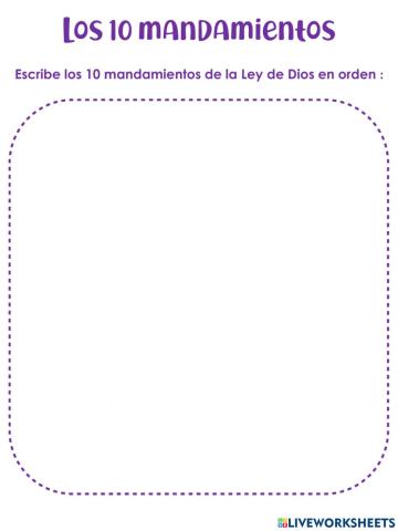 Los 10 mandamientos