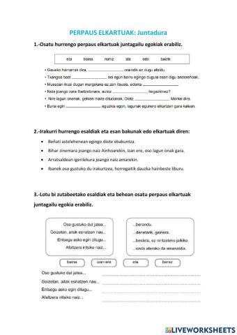 Perpaus elkartuak: juntadura