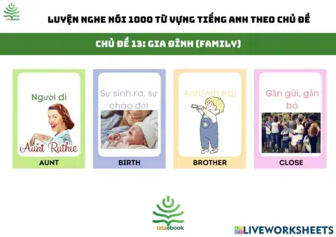 Tự luyện nghe nói 1000 từ vựng tiếng Anh thông dụng