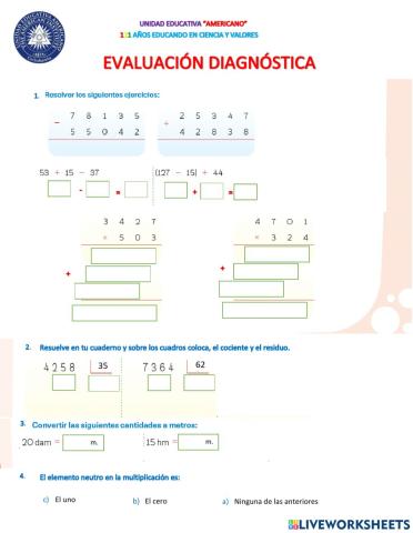 Evaluacion diagnostica