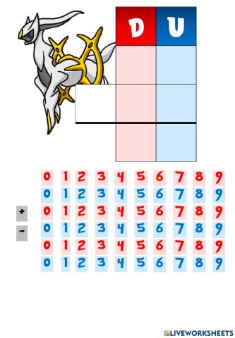 Aprende a colocar los números en la suma o resta
