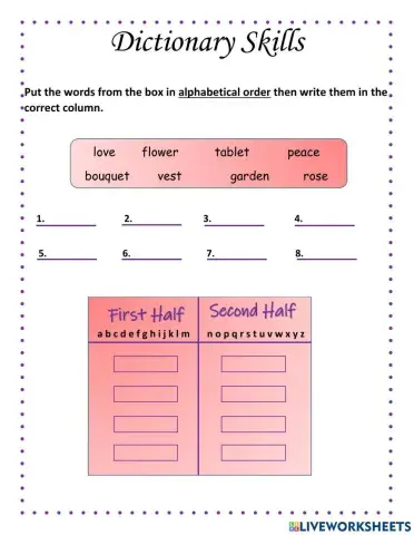 Dictionary Skills (Alphabetical Order)