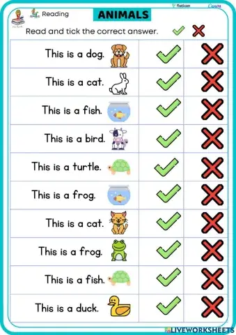 Reading Starters Animals