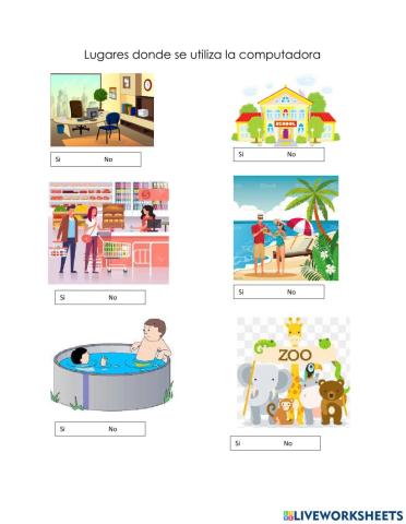 Lugares donde se usa la computadora