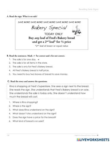 Reading a Grocery Flyer