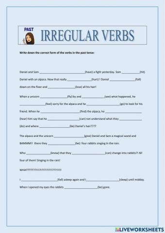 Irr verbs