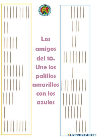 Amigos del 10 con palillos