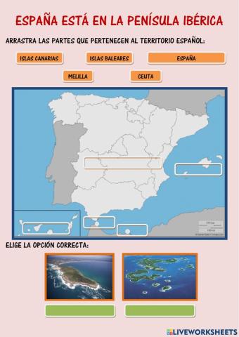 España dentro de la Península Ibérica