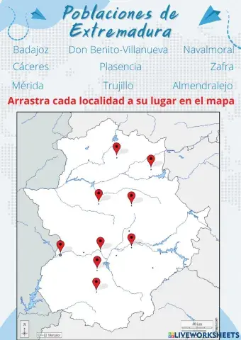 Poblaciones de Extremadura