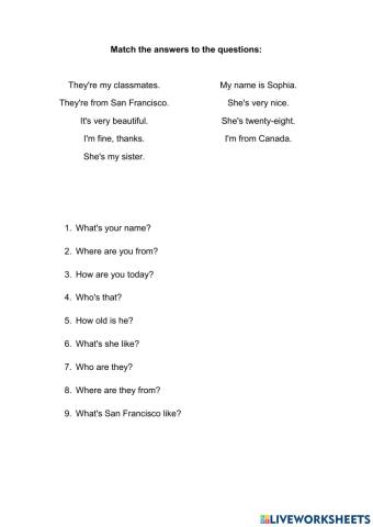 WH questions with BE