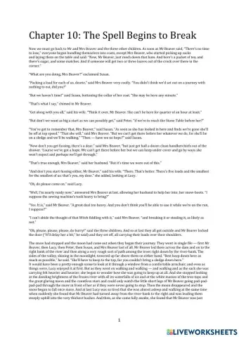 The Lion The Witch and the Wardrobe Chapter 10