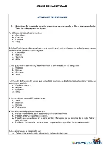 Infecciones de transmisión sexual