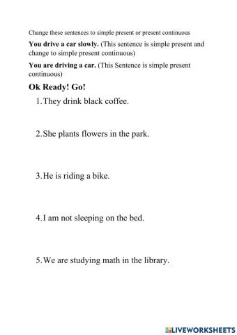 Simple Present and Simple Present Continuous