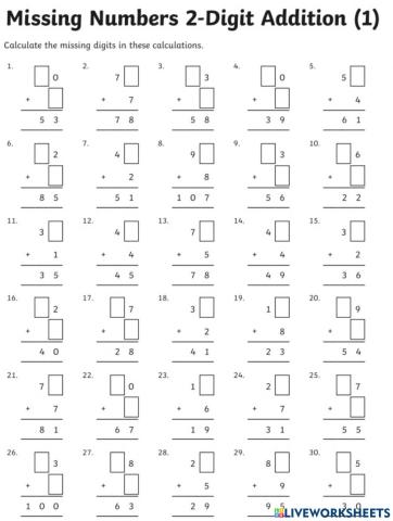 2 digits Addition (With Regrouping)