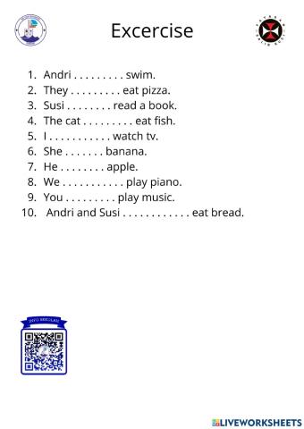 Like,likes,don't like, doesn't like