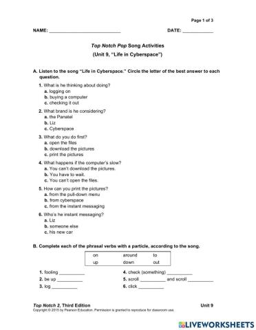 Top notch pop song unit 9