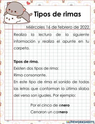 Tipos de rimas