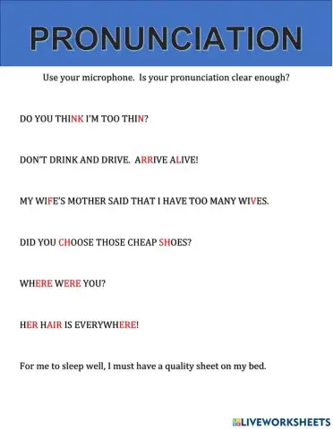 Pronunciation Pracice