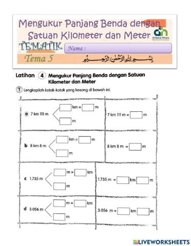 Mengukur Panjang Benda dengan Satuan Kilometer & Meter
