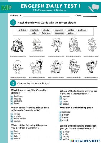 Occupation Daily Test