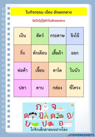 Dltv ภาษาไทย ป.2 อักษรกลาง