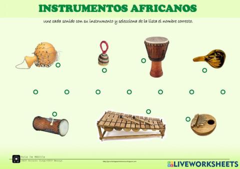 INSTRUMENTOS AFRICANOS