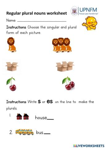 Regular Plural Nouns