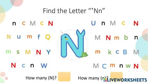 Find letter Nn