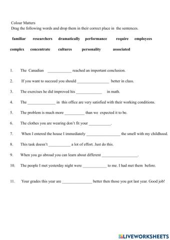 Bagrut summer 2010 vocabulary