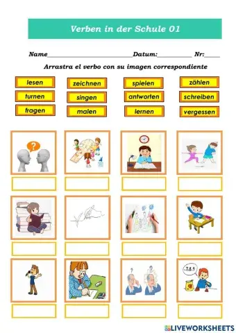 Verben in der Schule 01