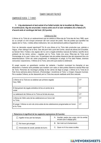 Examen Valencià