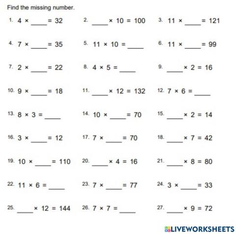 Multiplication ( HIGS)