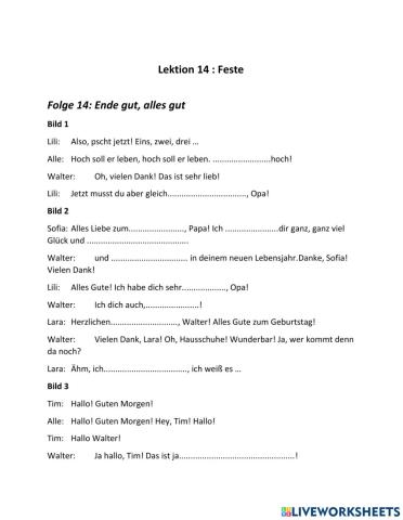 Lek 14 Lueckentext