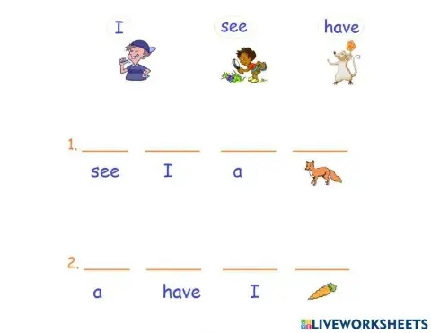 Reorder - I have- I see...