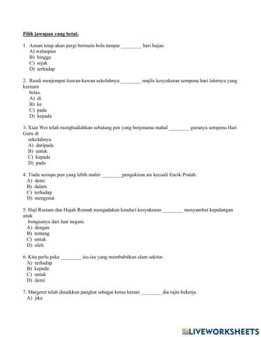 Latihan Kata Sendi Nama-PT3
