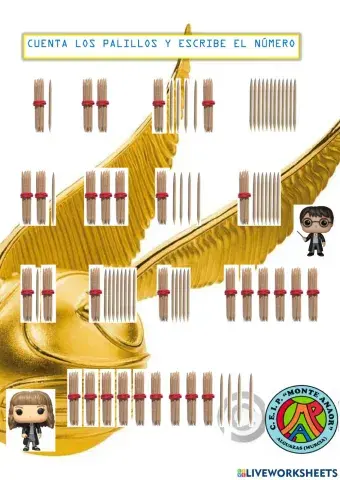 Contamos palillos hasta la centena