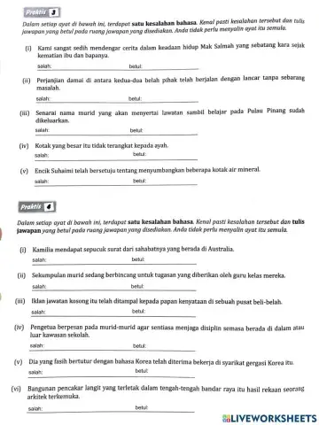 Latihan Kata Sendi Nama-Kesalahan