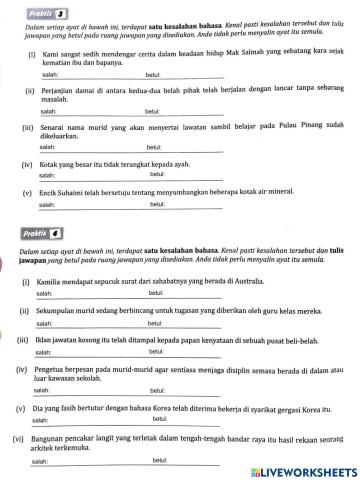Latihan Kata Sendi Nama-Kesalahan