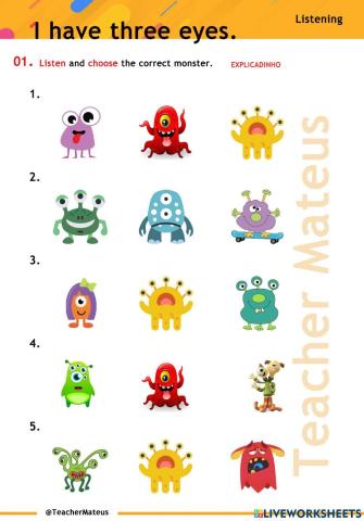 FF 1 - Unit 03 - I have three eyes - Listening