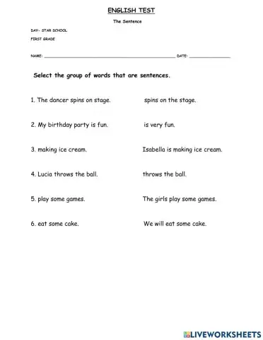 Naming and telling part