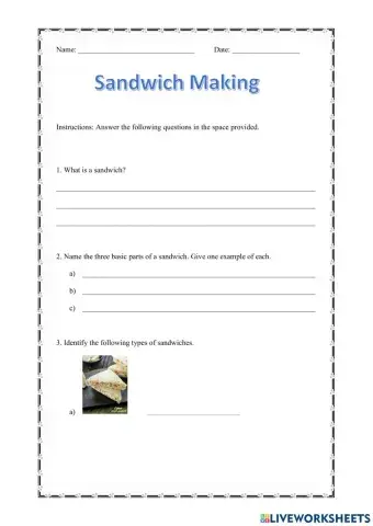 Sandwich Making