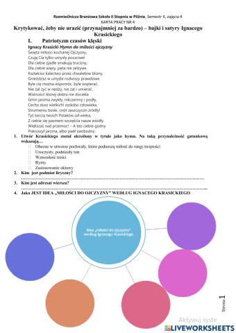 Rzemieślnicza Branżowa Szkoła II Stopnia w Pilźnie, semestr II, zajęcia 4