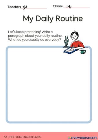 Writing - Daily Routine