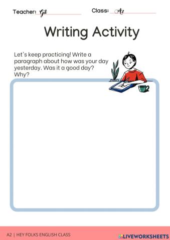 Writing Activity