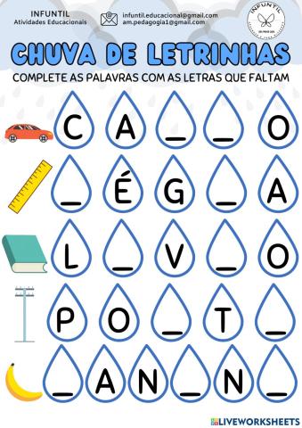 Chuva de Letrinhas