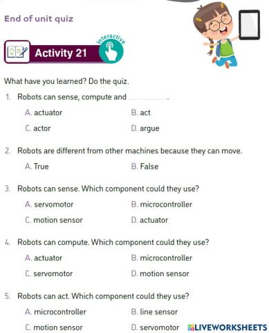 G6-U3-Activity 21 Quiz